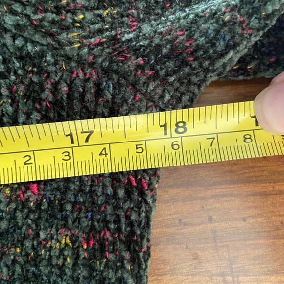HABITAT CHENILLE TWEED COWL NECK TUNIC SWEATER IN LOGAN GREEN Sz XS - Picture 12 of 13